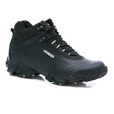 Bota Attack Coturno Masc Preto Bull Terrier Original Couro -