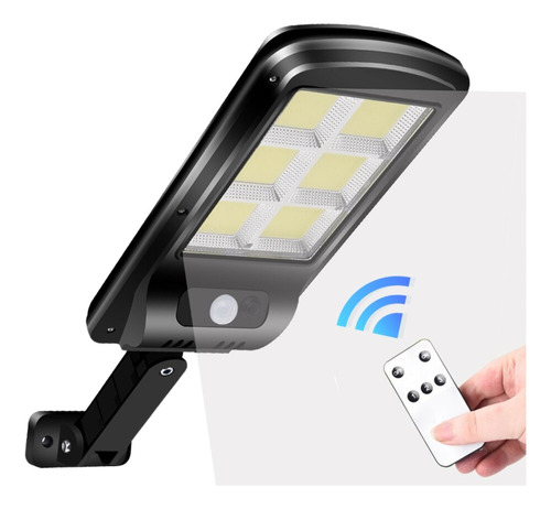 Mini Luminária Led Solar 150cob Parede Refletor Poste Sensor