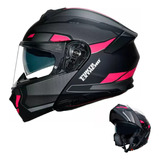 Casco Moto Rebatible Punto Extremo 935 Way Rosa Mujer Rpm