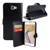 Capa Case Carteira Flip Para Galaxy J7 Prime + P Privacidade