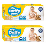 Set 2 Pack Pañales Duffy Cotton Hiper-pack Maxima Absorcion