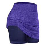 Falda De Tenis Activa 2 En 1 (pl-2xl) Pantalones Cortos De M