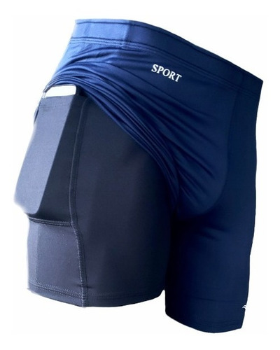 Short Con Licra, 2 En 1 Hombre Correr, Gym, Multideporte