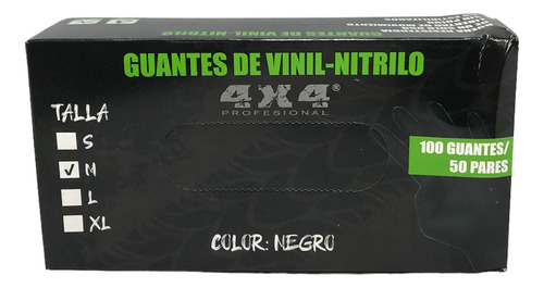 Guantes De Vinil-nitrilo 4x4 50 Pares 