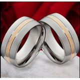 Argollas De Matrimonio Bicolor En Oro 18 K Y Plata 950