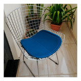 Kit 2 Un Almofada Assento Cadeira Ou Banqueta Bertoia Azul