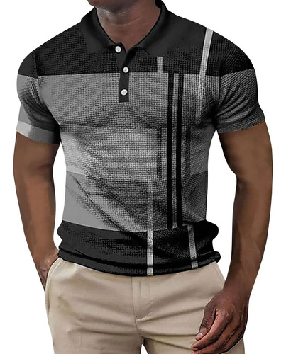 Camisas Polo Con Bloques De Color Para Hombre Con Cuello De