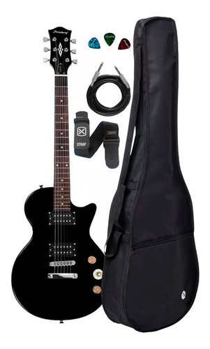 Guitarra Les Paul Strinberg Lps200 Bk Preta + Kit Capa Cabo