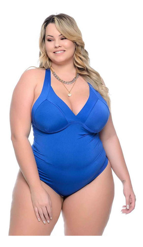 Maio Plus Size Decotado Com Bojo Primavera Verão Moda Praia