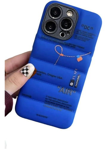 Funda Puffer Para iPhone 11 Pro Con Diseño (azul)