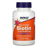 Biotina Potência Extra, 10 Mg (10.000 Mcg), 120 Cápsulas