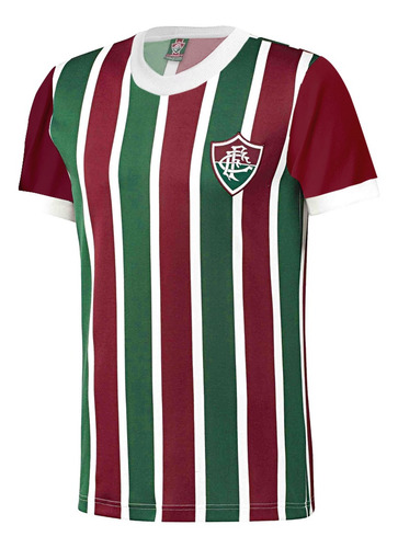 Camisa Fluminense Retrô Algodão Rubor Masculina Oficial