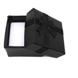 Set 24 Cajas De Regalo 4x4 Cms Para Anillos - Diseño Negro