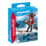 Playmobil Special Plus 70598 Pirata Con Balsa Y Tiburon