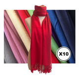 Pashmina Ruana Bufanda Unisex Grandes Pack X 10 Por Mayor