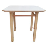 Mesa Infantil De Madeira Pinus Quadrada Super Resistente Air