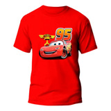 Camiseta Infantil Relâmpago Mcqueen Manga Curta 1 A 6 Camisa
