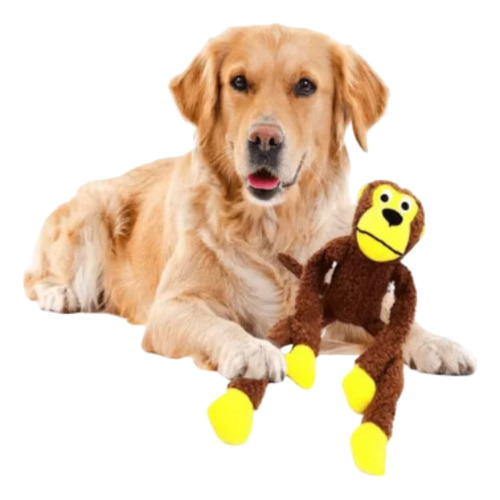 Macaco Mordedor De Brinquedo Para Pet Cão Grande Com Apito