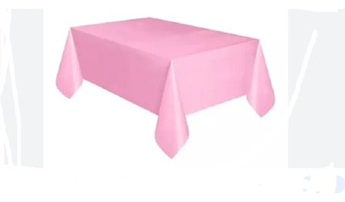 Mantel Tipo Tela Rosado Para Fiestas