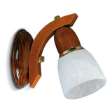 Lampara Pared Aplique Madera Vintage Rustica Led Carilux