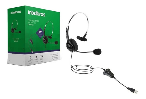 Fone Para Telemarketing Intelbras Headset Tiara Chs40 Usb