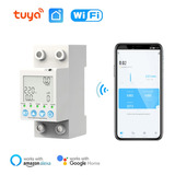 Protector Tensión Monofásico Wifi 63a Smart Life Multifunción Medidor Consumo Protección Sobre Corriente Detección Fuga Amperímetro Voltímetro Parámetros Configurables Tbcin