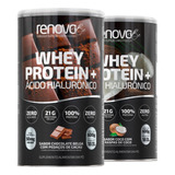 Kit 2 Whey Protein Renova Be Ácido Hialurônico Suplemento Sabor 1 Chocolate - 1 Coco