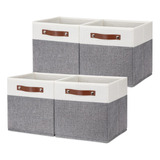 Juego De 4 Cubos De Tela 28 X 28 Cm Plegables Para Organizac