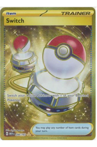 Tarjeta Pokemon Switch 206/165 Gsr Gold Ingles S&v 151