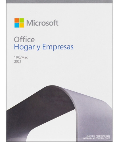 Microsoft Office Hogar Y Empresas 2021, 1 Pc, Idioma Español