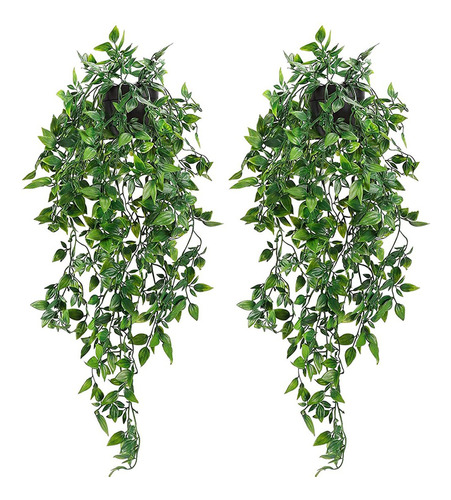 2 Plantas Colgantes Artificiales Para Pared, Plantas Artific