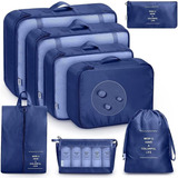 Organizadores De Viaje Para Maletas, 8 Pcs Impermeable Cubos