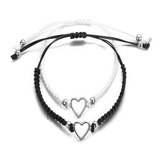 Pulsera Corazones Amor Pareja San Valentín Set 2 Pulseras