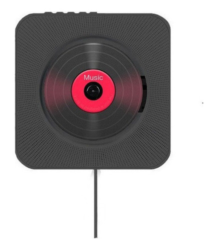 Reproductor Cd Portátil Con Parlante Hi-fi Bluetooth Monta A Color Negro