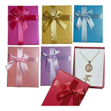 12 Cajas De Regalo Joyería Set Aretes Dije Cadena Anillo 