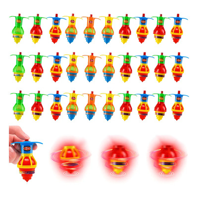 30 Pcs Trompos Luz Led Juguetes Mejor Fiesta Luminoso Rojo