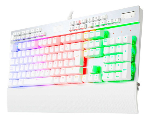 Teclado Mecánico Gamer Redragon Yama K550 Blanco,rgb,español