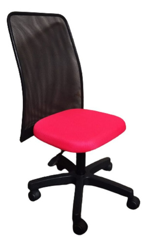 Cadeira Tela Sem Braço Preta Cor Preto/rosa Material Do Estofamento Tecido Aerado