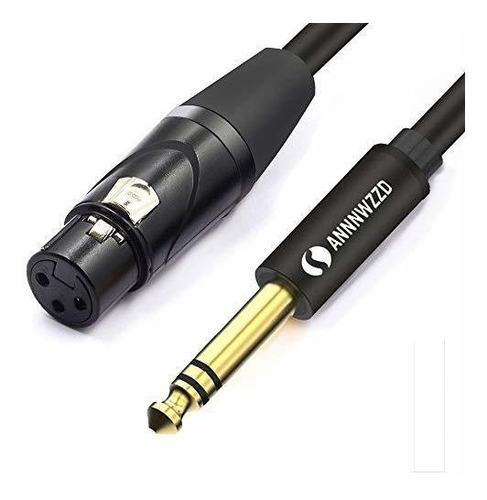 Annnwzzd (1-4 Pulgadas) Trs A Xlr Hembra Cable De 10 Pies, C