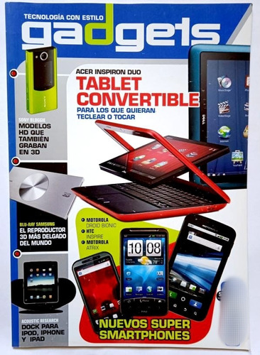 Revista Gadgets Acer Tablet Motorola Video Audio Celulares