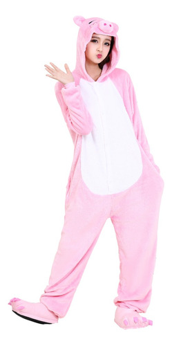 Pijama Mamelucos Kigurumi Puerquito Cerdito  Disfraz Adulto