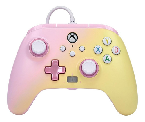 Controle Powera Enhanced Wired Para Xbox One  Rosa E Amarelo