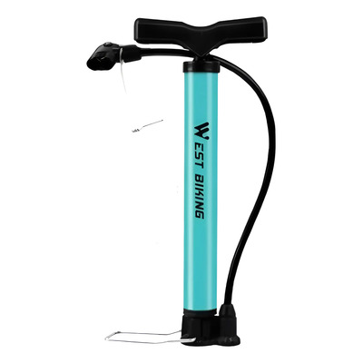 Bomba De Aire Manual Para Pelotas, Bicicletas 120psi Azul