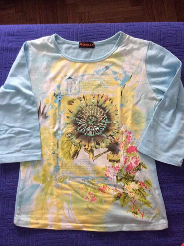 Remera Importada Fionella De Algodón Con Lentejuelas M