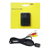 Cable De Audio Y Video + Memory Card De 16mb Para Ps2 Rca