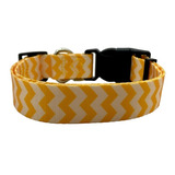 Collar Para Perros Razas Chicas Y Pequeñas Premium Ajustable Color Zigzag Amarillo