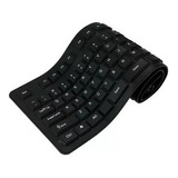 Teclado Flexível De Silicone Usb Dobrável Notebook Pc Tablet