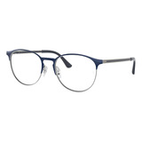 Ray Ban Rb6375 2981 Round Metal Azul Plata