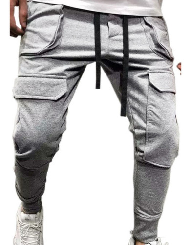 Calça Jogger Masculina Ca005 Calça Moletom Swag Bolsos 