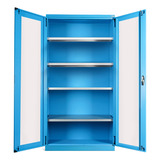 Armario Para Oficina Storage Compat 102x40x200cm Para 800 Kg Color Azul